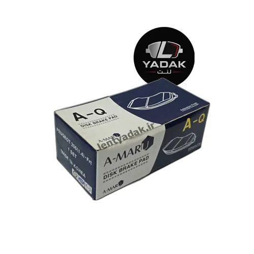 لنت ترمز جلو ایرانخودرو پژو 206 تیپ 2 (PEUGEOT - 206 TIP 2) برند A-Q | لنت یدک